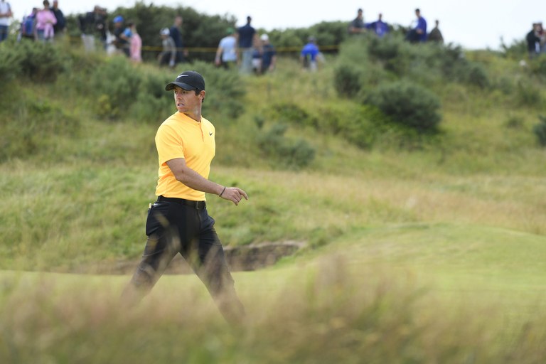 SOUTHPORT, ENGLAND - JULY 23: Rory McIlroy of Northern Ireland walks along the tenth hole during the final round of the 146th Open Championship at Royal Birkdale on July 23, 2017 in Southport, England. (Photo by Stan Badz/R&A/R&A/PGA TOUR via Getty Images)