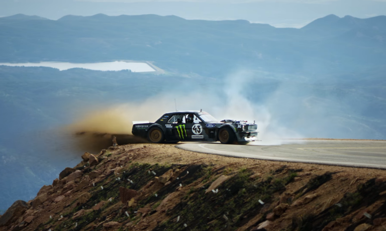 Ken Block Climbkhana drift.