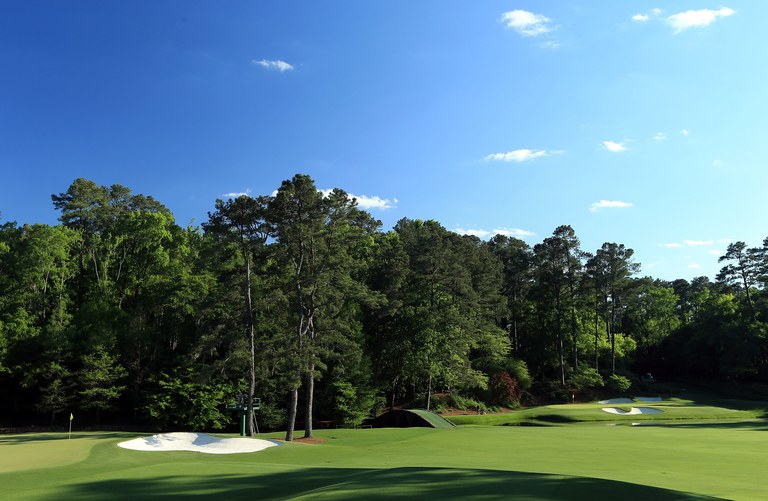 AUGUSTA, GA - APRIL 06:  A general view of the 12th hole and the 11th green during the second round of the 2012 Masters Tournament at Augusta National Golf Club on April 6, 2012 in Augusta, Georgia.  (Photo by David Cannon/Getty Images)