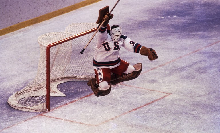 US And Russian Hockey Teams Competing In The 1980 Winter Olympics, The Miracle On Ice