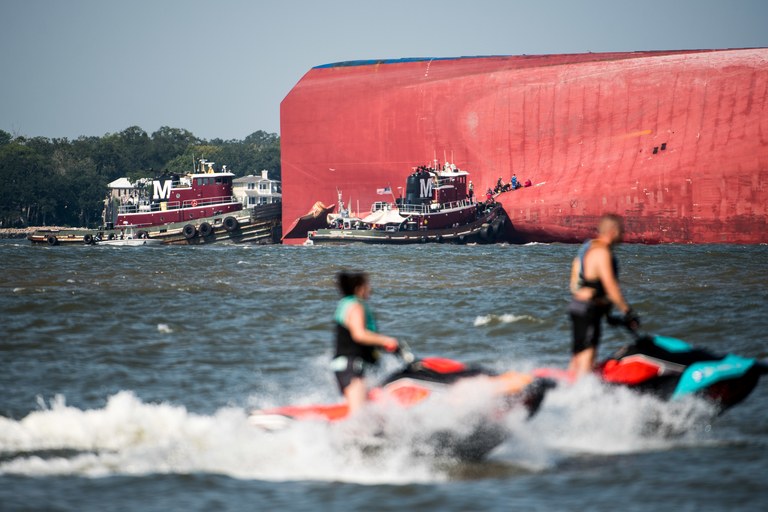 Cargo Ship Capsizes Off Coast Of Georgia