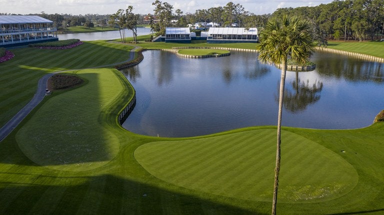 17th hole at TPC Sawgrass' Stadium course